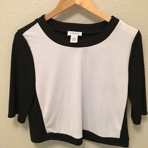Black and white crop top